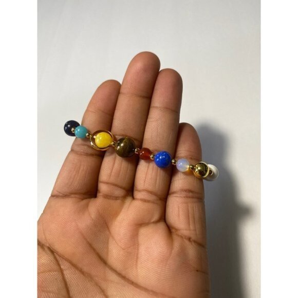 Universe Galaxy the Eight Planets Bracelet-Solar System Natural Stone Bead Brace - Picture 3 of 6